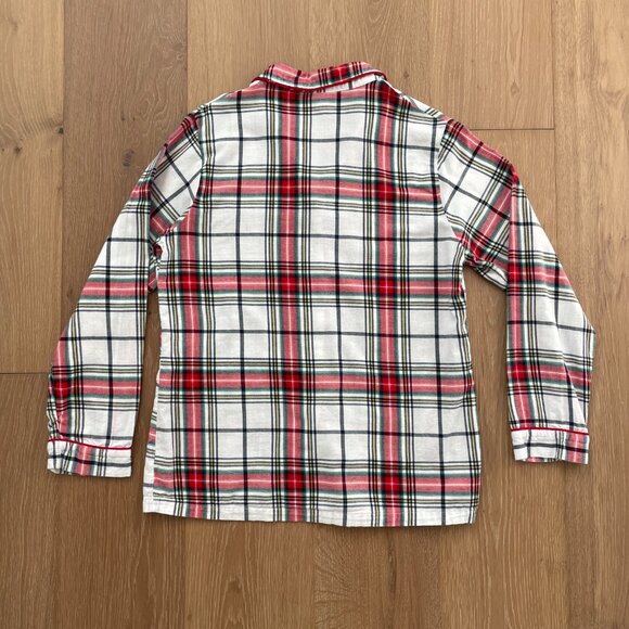 Wondershop Target Pajama Shirt Women Small Flannel Plaid White Tartan Sleepwear - Picture 7 of 13